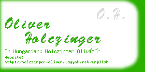 oliver holczinger business card